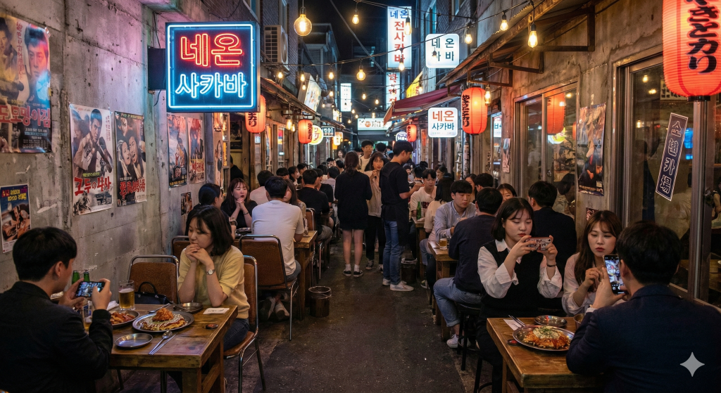 Fictional Image of Japanese-style izakayas in Korea.