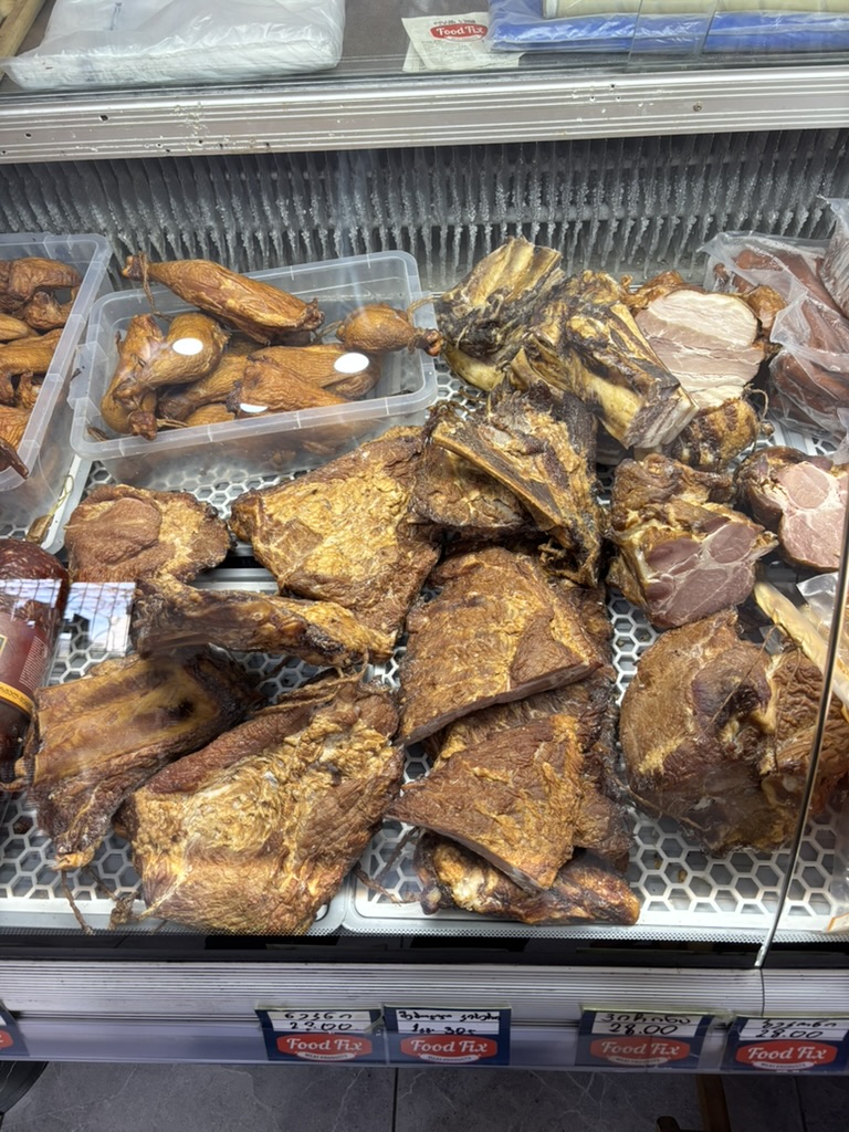 fish and meat in beer house