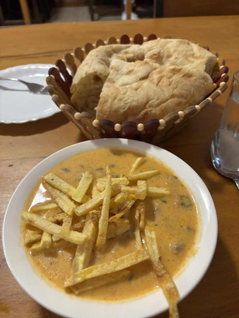 beef stroganoff. Traditional Georgian food