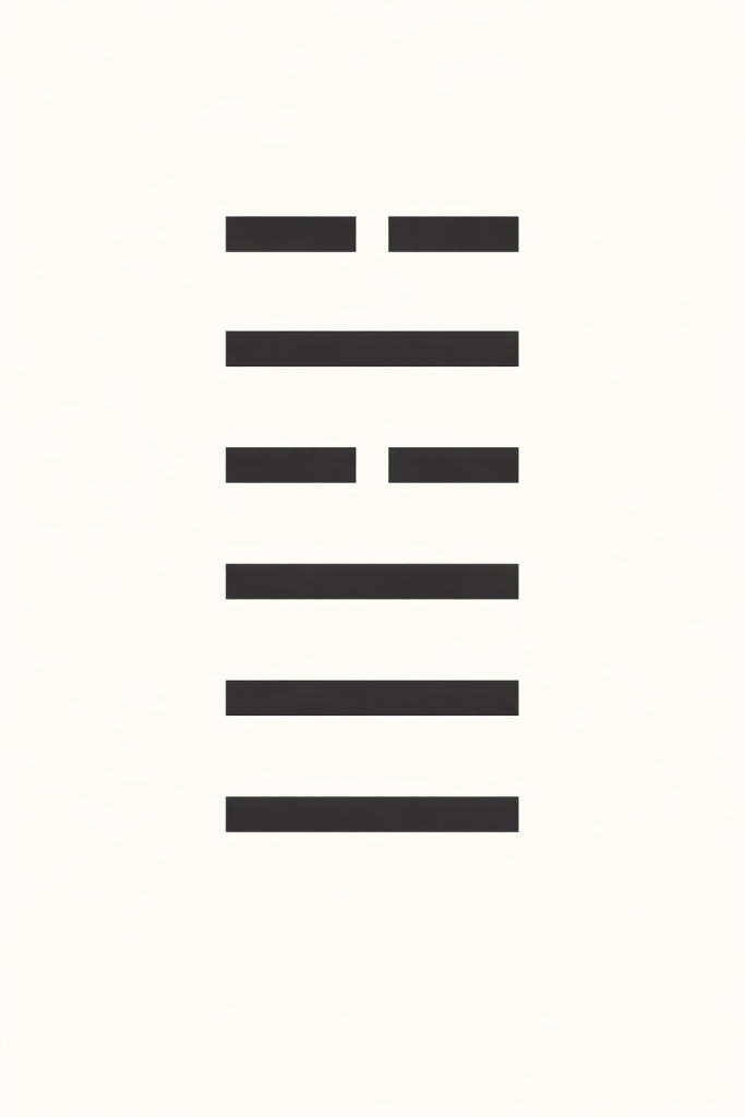 Water over Earth (Shi), line 3